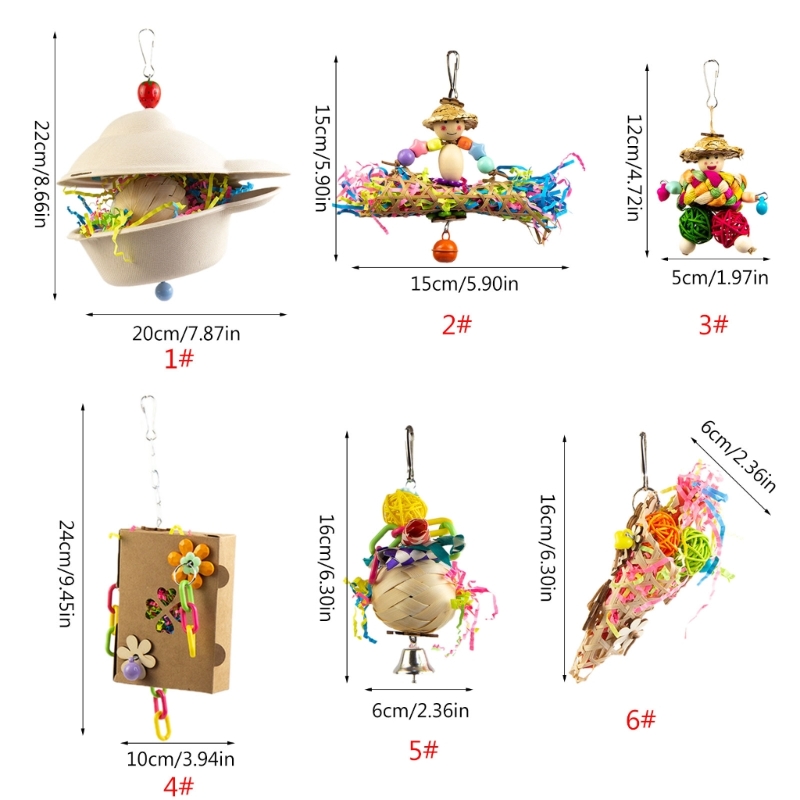 Bird Chewing Paper/ Rattan Toy Small Parrot Hanging Parrot Molar Toy for Cage - Image 18