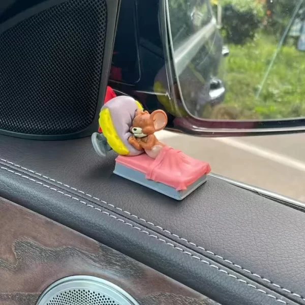 Cat And Mouse Car Accessories Cute Car Window Decoration Tom Cat Jerry Car Accessorie Doll Desktop Ornament Friend Birthday Gift - Image 13