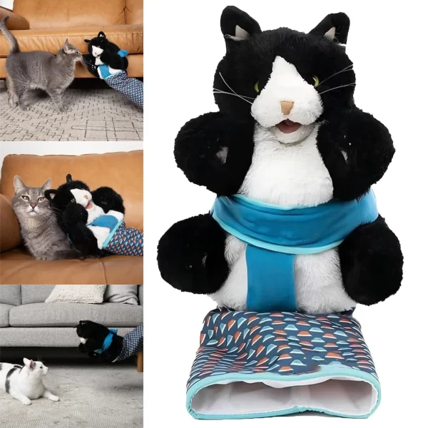 Cat Wrestler, Cat Wrestling Toys Puppet, Cats Wrestling Glove with Tough Padding for Safe and Fun Plush Interactive Cat Toy - Image 11