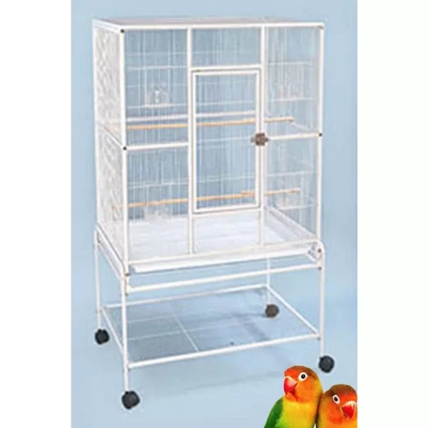 Pet Product Large Wrought Iron Breeding Bird Flight Cage Front Feeder Doors Side Breeding Nest Box Door Easy Clean Pull Out Tray