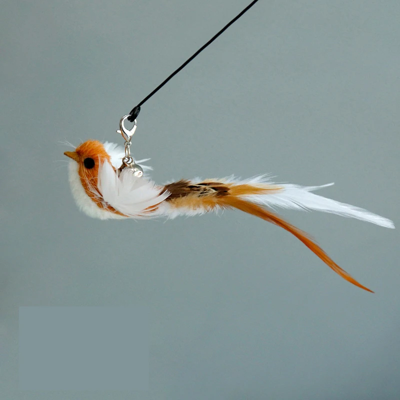 Funny Bird Feather Cat Wand With Bell Accessories Interactive Toys For Cats Kitten Hunting Teaser Exercise Pet Products - Image 7