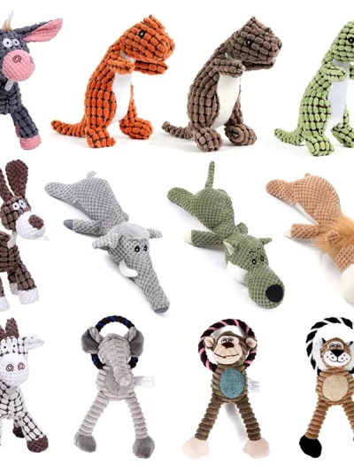 Dinosaur Plush Dog Squeaky Interactive Toys For Small Large Dogs Bite Resistant Chew Toy Pets Accessories