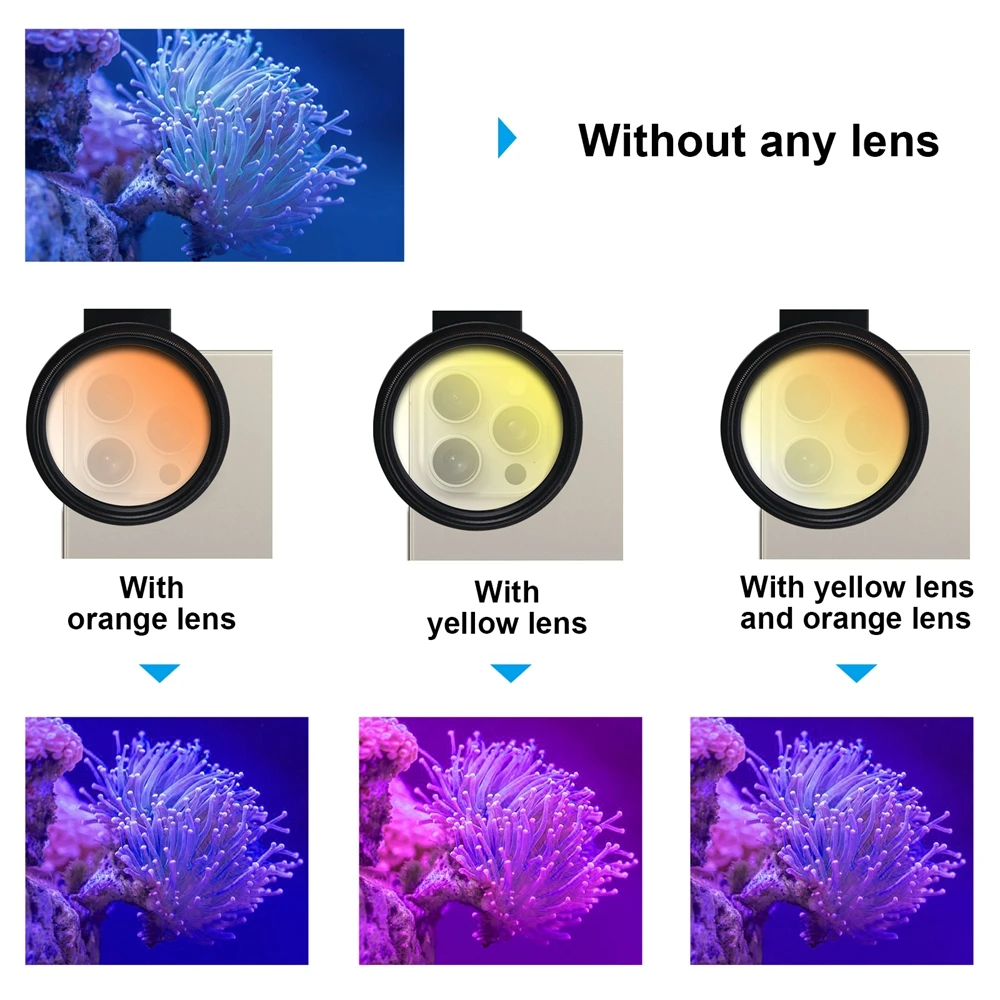 Aquarium Coral lenses 52mm Fish Tank Marine Salt water Sea Water Coral Reef Iphone Camera Filters Macro Aquatic Terrarium - Image 6