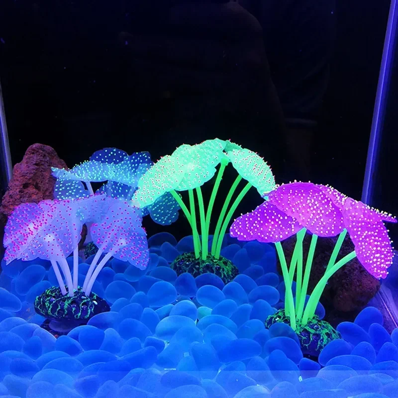 Aquarium Accessories Anemone Weed Fish Accessories Plastic Decorate Decoration Simulate Artificial Glowing Plants Aquatic - Image 15