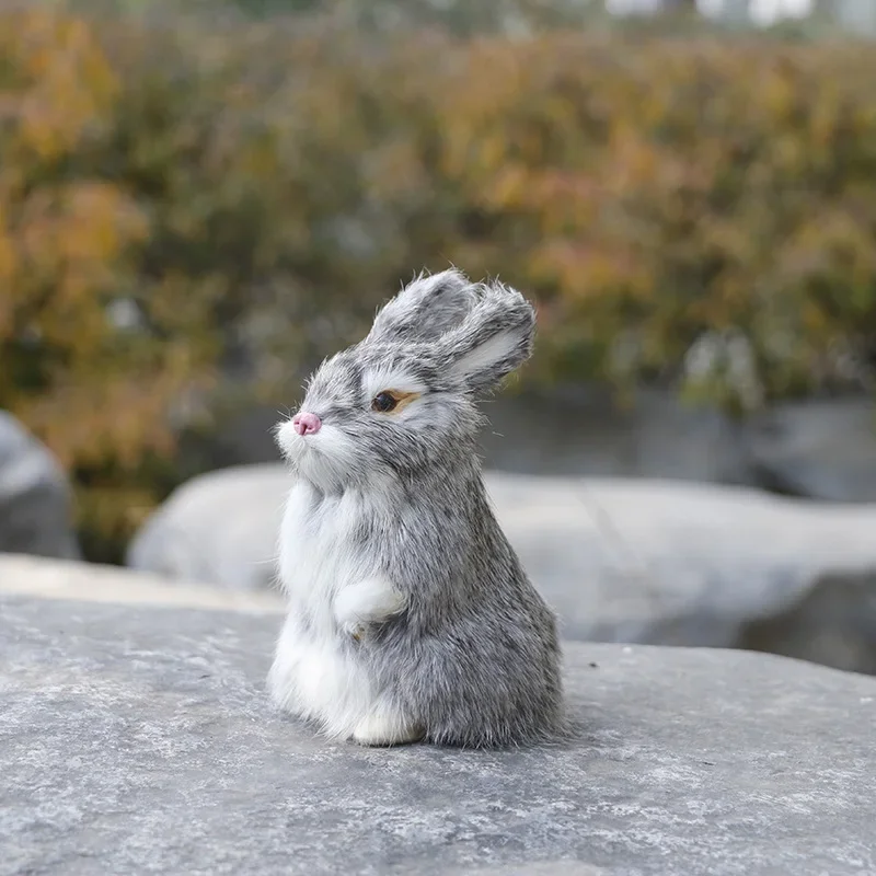 Simulated Rabbit Animal Model Rabbit Household Decorations Rabbit Fur Crafts Gifts - Image 8