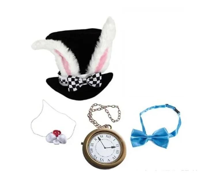 Rabbit Costume Mr. Rabbit White Rabbit Hat Cosplay Props Accessories 5-piece Set Accessories Set Ecoparty disfraz hombre - Image 5
