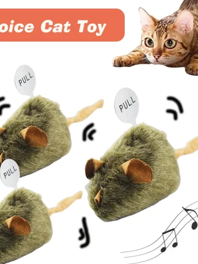 Funny Plush Cat Toy Simulation Mouse Automatic Chirping Interactive Mice Cat Toy Bite Resistance Relieve Boredom Kitten Supplies
