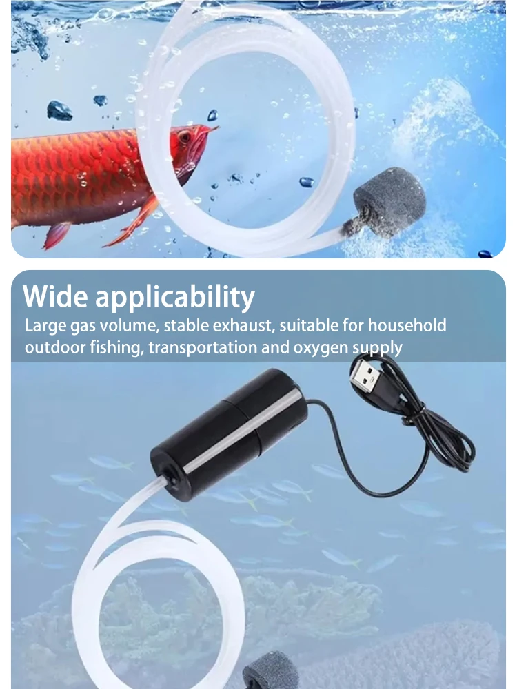 Portable USB Aquarium Air Pump:Mini Oxygenator for Fish Tanks and Aquatic Accessories - Image 16