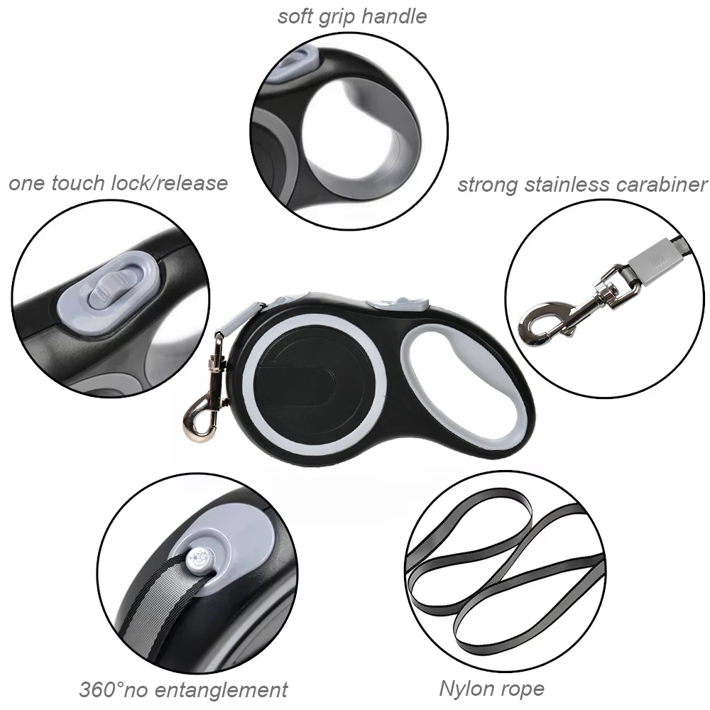 3m 5m 8m 50kg Dog Leash Retractable Roulette Collar for Small Big Dog Accessories Adjustable Durable Walking Hiking Bulldog Rope - Image 4