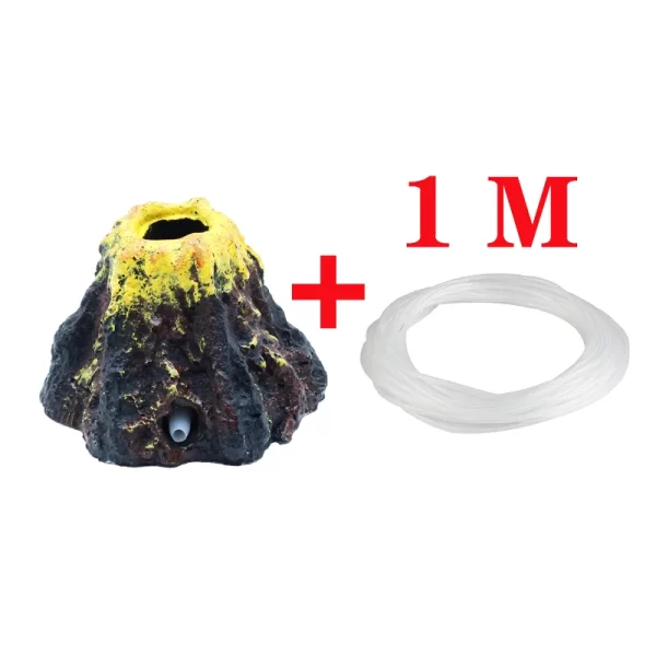 Fish Tanks Landscaping Simulation Volcano Aquarium Accessories Rockery Ornaments Aeration Pump Bubble Stone Oxygenation Tube - Image 8