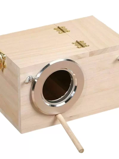 Wood Bird House Nest Birds Breeding Box Bird Parrot Breeding Decorative Cages Pet Accessories Home Balcony Decoration