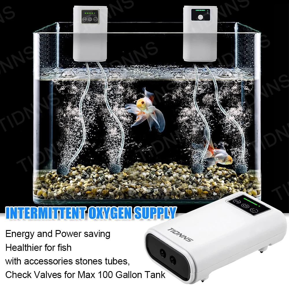 Aquarium Fish Tank Oxygen Pump Charging Dual-Purpose Air Pump Usb Lithium Battery Household Portable Fishing Mute 6000mA Outdoor - Image 3