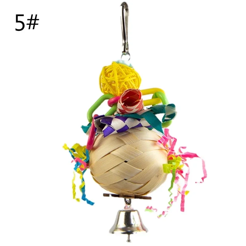 Bird Chewing Paper/ Rattan Toy Small Parrot Hanging Parrot Molar Toy for Cage - Image 5