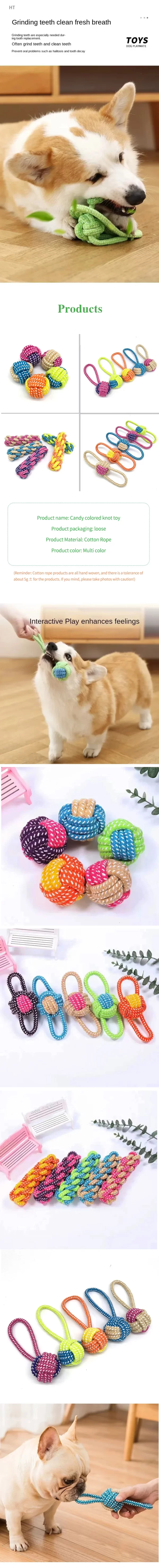 Pet Dog Toys for Large Small Dogs Toy InteractiveCotton Rope Mini Dog Toys Ball for DogsAccessories Toothbrush Chew Puppy Toy - Image 11