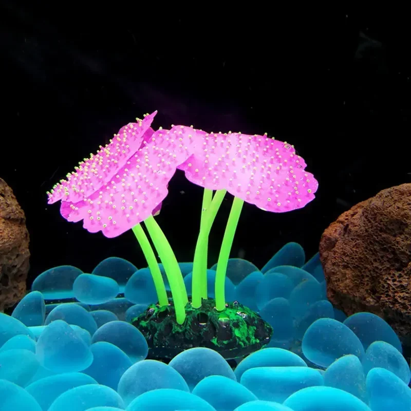 Aquarium Accessories Anemone Weed Fish Accessories Plastic Decorate Decoration Simulate Artificial Glowing Plants Aquatic - Image 7