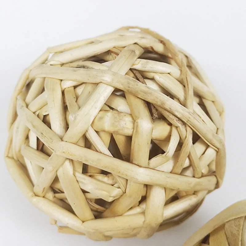 7CM Chewing Braided Ball Guinea Pig Rabbit Hamster Small Animal Play Pet Interactive Chew Toy Natural Grass Ball - Image 8