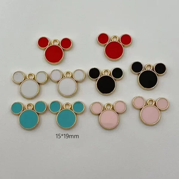 10 cartoon animal head accessories alloy pendants jewelry making DIY earrings necklace accessories - Image 6