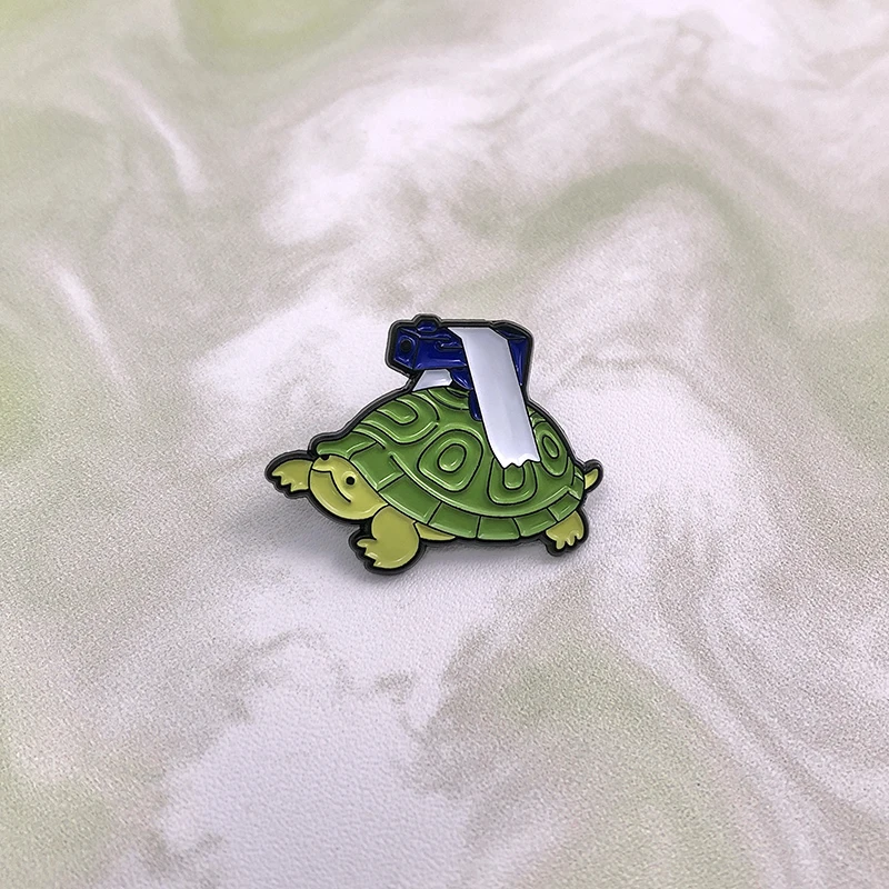 The Turtle With Gun Enamel Pins Funny Turtle Animal Cartoon Brooches Lapel Badges Clothes Collar Backpack Pin Accessories Gift - Image 10