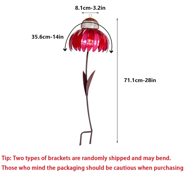 1pc Vertical Bird Feeder Anti Squirrel and Hummingbird Feeder  Art Metal Flower Rack Outdoor Garden Yard Decoration - Image 6