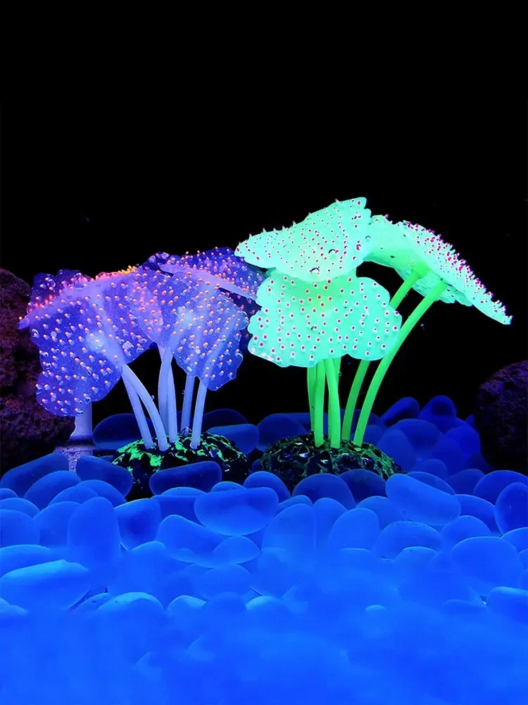 Aquarium Accessories Anemone Weed Fish Accessories Plastic Decorate Decoration Simulate Artificial Glowing Plants Aquatic - Image 13