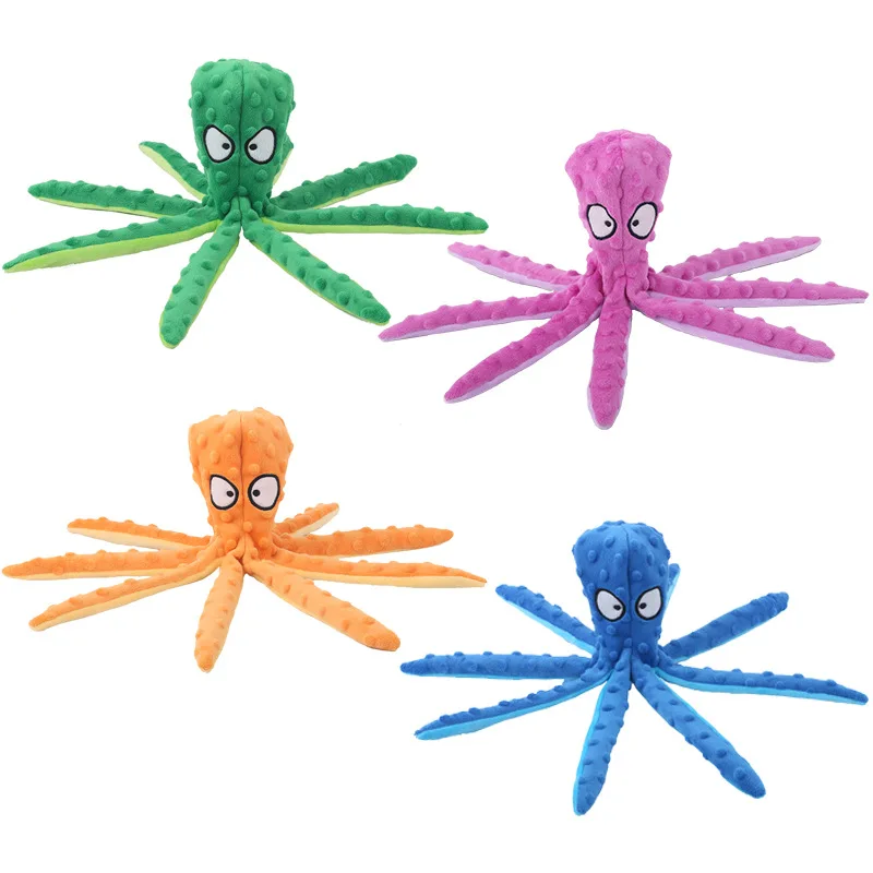 Pet Plush Toy Octopus Dog Interactive Toy Indestructible Bite Resistant Sound Puppy squeaky Octopu Dogs Rattle For Toys Supplies - Image 4