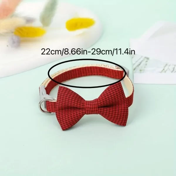 Cute Cat Collar with Bow Tie Adjustable Design Pet Dogs Cats Puppy Necklace Pet Collars  collar para gato - Image 5