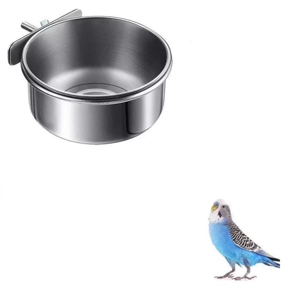 Birds Food Water Cup Parrot Food Bowl With Clamp Holder Feeding Cage Dish Parrot Feeders - Image 12