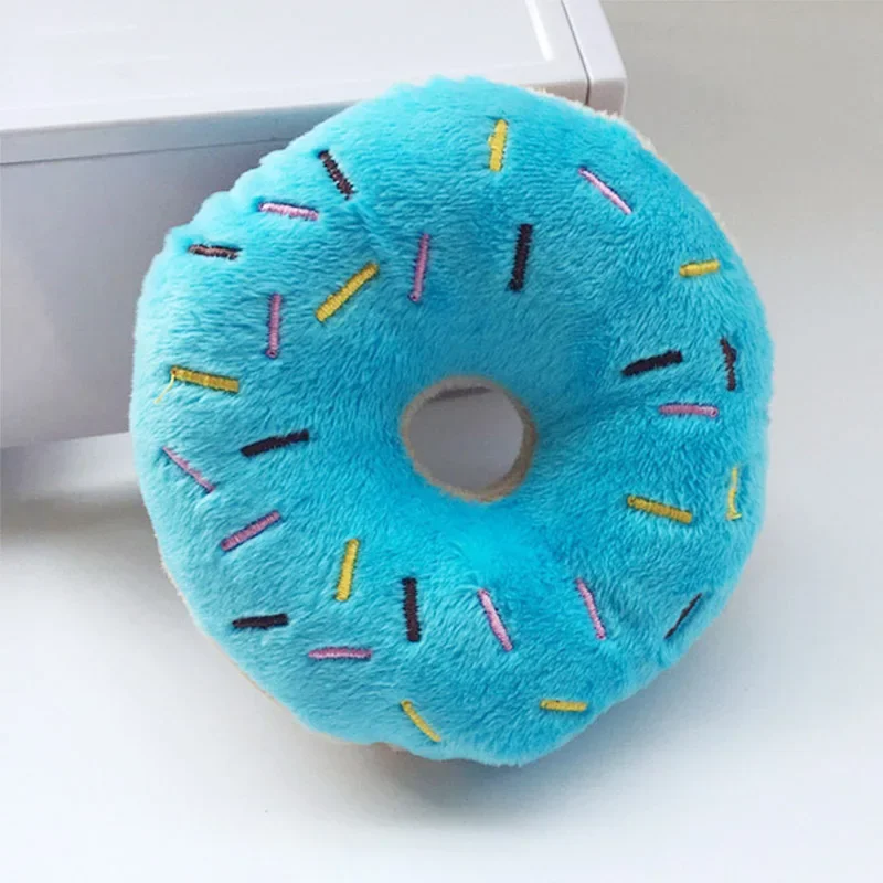 Soft Dog Donuts Plush Pet Dog Toys For Dogs Chew Toy Cute Puppy Squeaker Sound Toys Funny Puppy Small Medium Dog Interactive Toy - Image 9