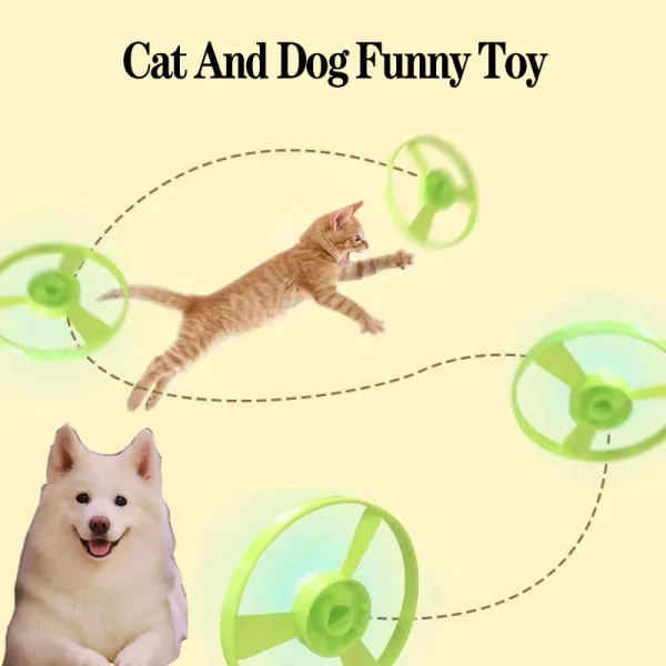 Cat Toy Indoor Interactive Pet Play Game Training Cat automatic Toy 1 Set Mini Flying Disc Catapult Puppy Toys Cat Accessories - Image 13