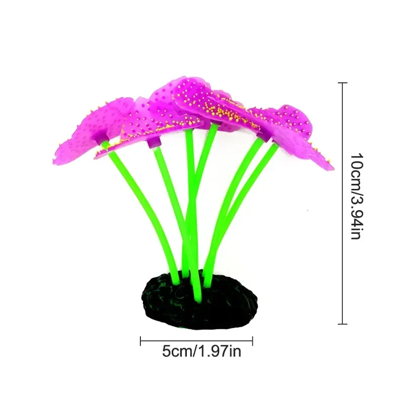 Aquarium Accessories Anemone Weed Fish Accessories Plastic Decorate Decoration Simulate Artificial Glowing Plants Aquatic - Image 19
