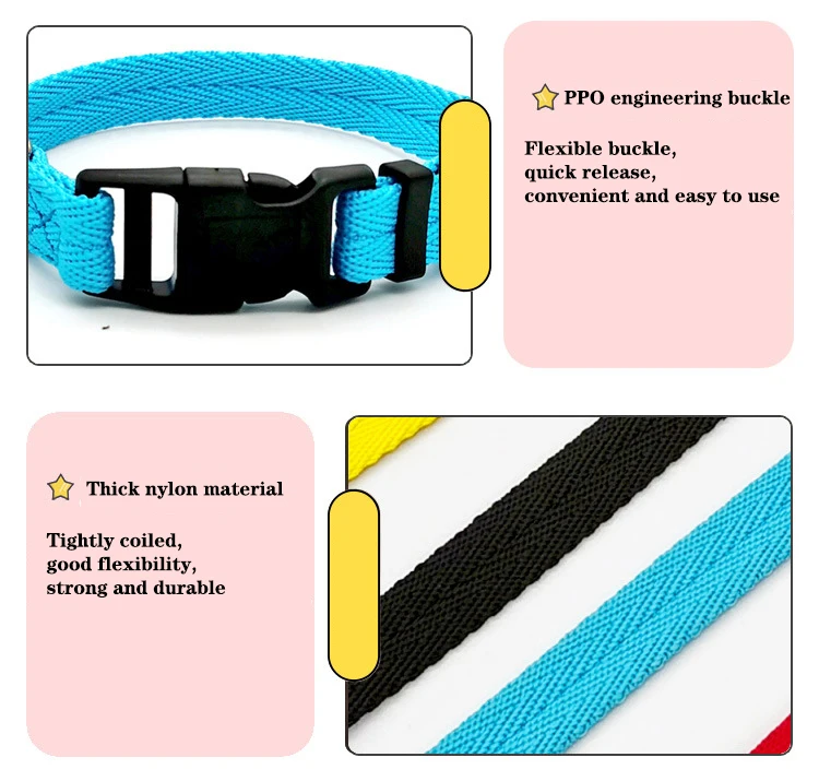 Pet Dog Collar Solid Color Puppy Collars Medium Dogs Quickly Disengaged Pet Dog Training Collar Teddy Bichon Small Dog Collar - Image 17