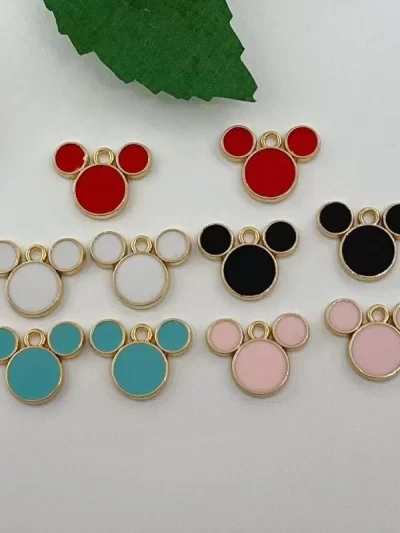 10 cartoon animal head accessories alloy pendants jewelry making DIY earrings necklace accessories