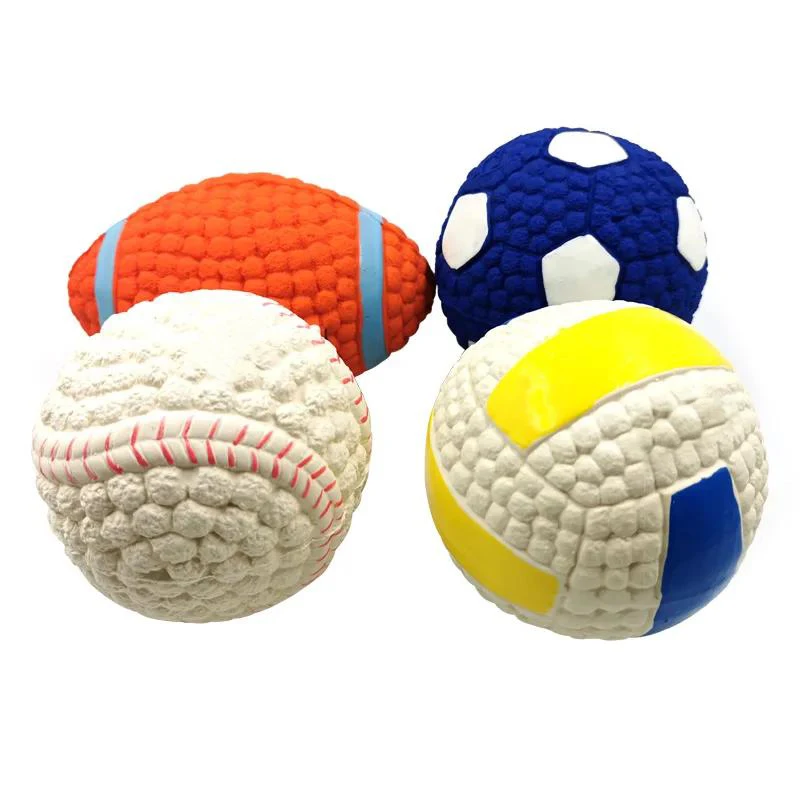 Toys For Small Large Dogs Chihuahua Golden Retriever Natural Latex Dog Balls Anti Bite Interactive Dog Chew Toy Pet Squeak Toys - Image 3