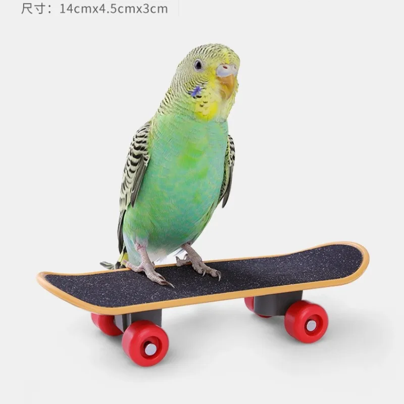Bird Training Toy Supplies Basketball Stand Lovebird Shopping Cart Bird Toy Shoes Canary Skateboard Parrot Toy Accessories - Image 2