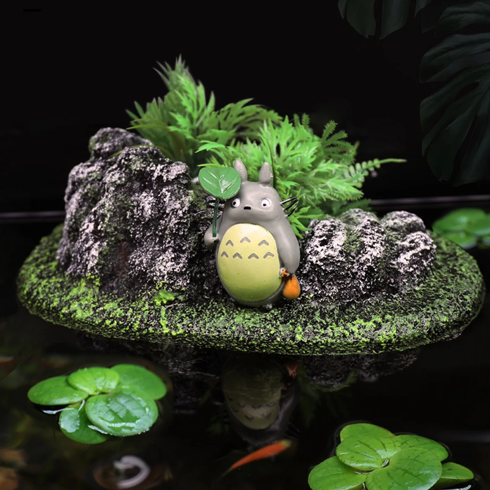 Suspended Island Fish Tank Decorative Creative Floating Stone Simulation Plants Caverns Crafts Ornaments Aquarium Accessories - Image 15