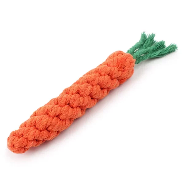 Dog Toys Bite Resistant Pet Dog Chew Toys for Small Dogs Cleaning Teeth Puppy Carrot Cotton Rope Pet Playing Toy Accessories - Image 3