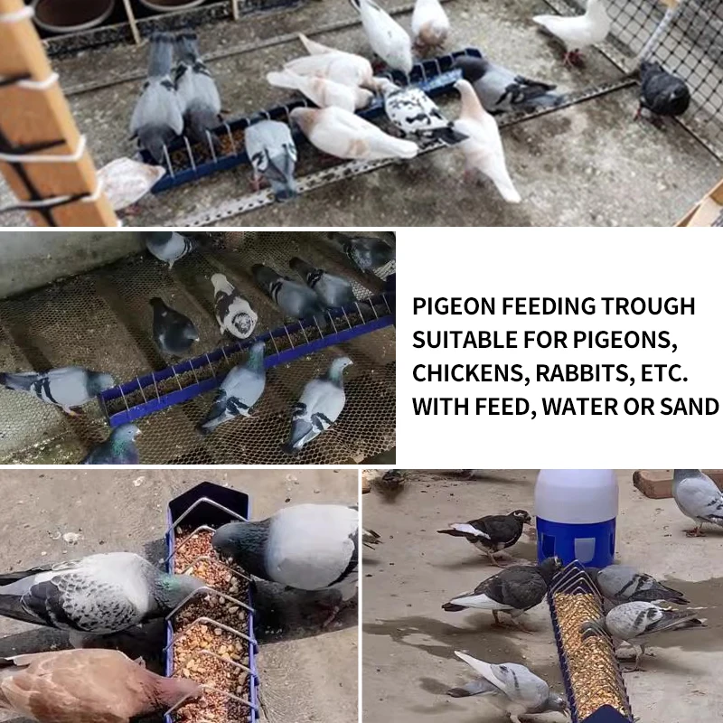 20cm/40cm Thickened Bird Pigeon Feeder Trough Chicken Food Fountain Bird Chick Feeding Bowl Slot Container Food Dispenser Tool - Image 5