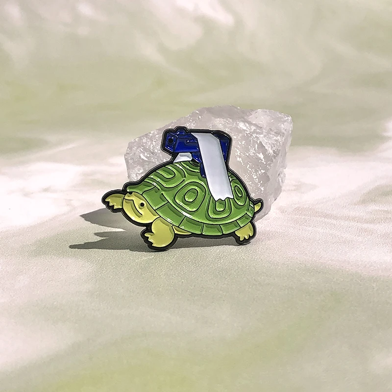 The Turtle With Gun Enamel Pins Funny Turtle Animal Cartoon Brooches Lapel Badges Clothes Collar Backpack Pin Accessories Gift - Image 11