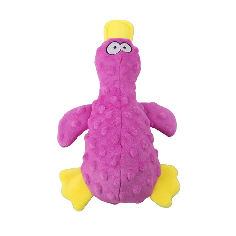 Duck Soft Plush Stuffed Raw Dog Toys for small Puppy dogs Interactive Squeaky Dog Bite Toy Sound Paper Chew Tooth Pet Supplier - Image 9