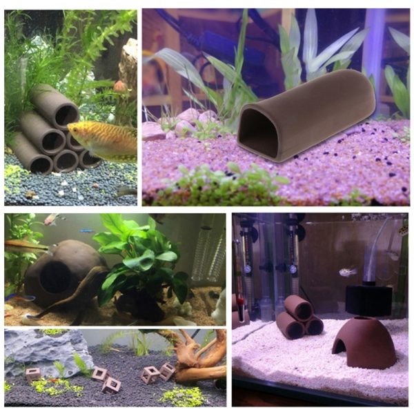 Aquarium Decoration Cave Ceramics Ornaments Fish for Tank Landscape Accessories Hideout Fish House Shrimp Hiding Spots - Image 11
