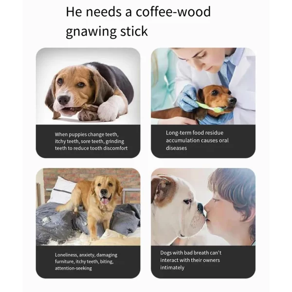 FZCSPEED Coffee Wooden Dog Chew Toy, Dog Wooden Chew Stick, for Tooth Pressure Relief, Pet Toys - Image 14
