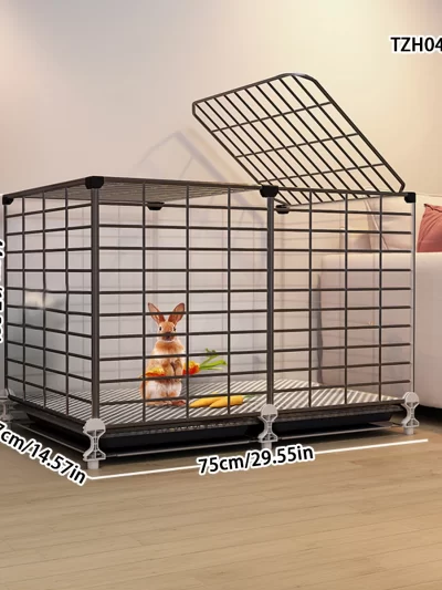 Rabbit Cage Double-Layer Household Extra-Large Automatic Feces Cleaning Guinea Pig Dwarf Rabbit Cage Indoor Special Two-Story Platform