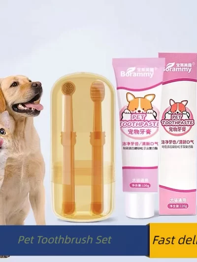 Pet Dog Toothbrush Brush Silicone Soft Toothbrush Oral Care Puppy Toothbrush Toothpaste Pet Kit Teeth Cleaning Cat Care Supplies