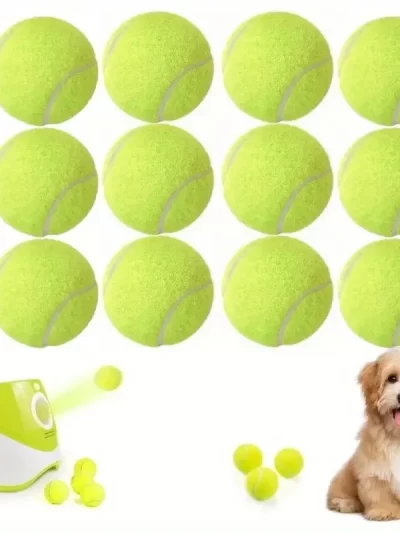 12 packs of small dog tennis balls, pet toys for playing and training