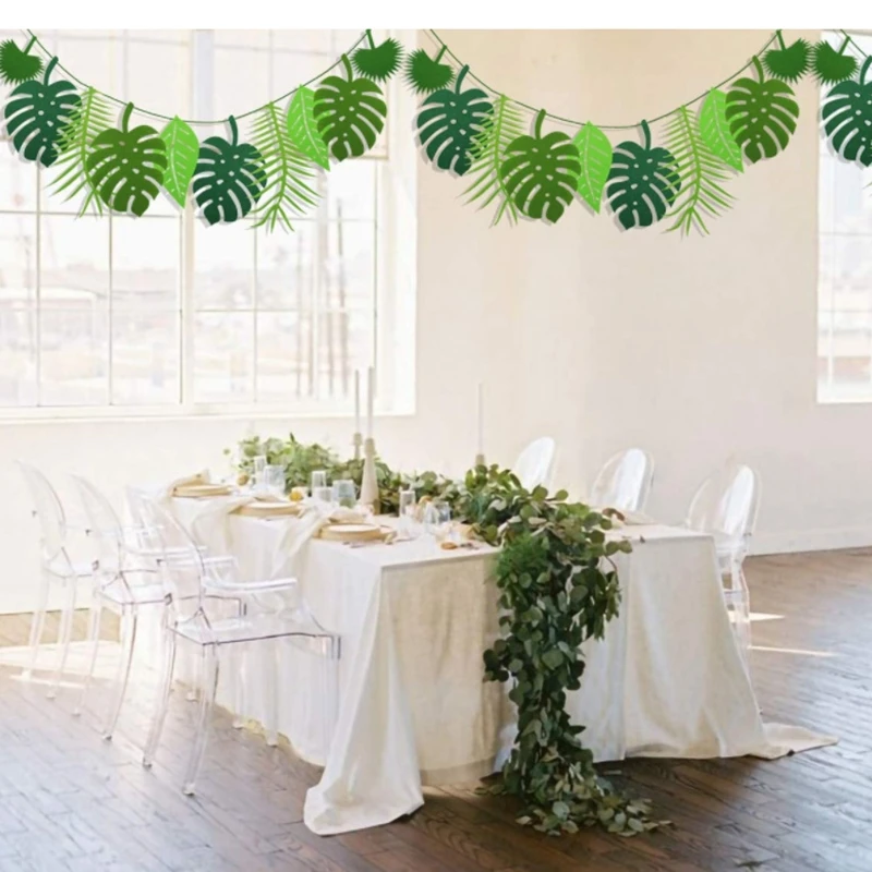 Turtle Leaf Decoration Hawaii Party Summer Happy Birthday Party Safari Jungle Tropic Theme Decor Dinosaur Theme Parti Decor - Image 2