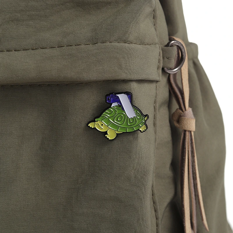 The Turtle With Gun Enamel Pins Funny Turtle Animal Cartoon Brooches Lapel Badges Clothes Collar Backpack Pin Accessories Gift - Image 12