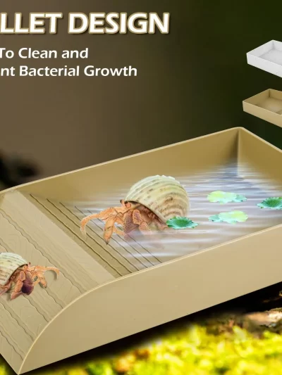 Turtle Reptile Pool Reptile Bathing Pool Large With Slope Reptile Water Bowl Turtle Bathing Reptile Water Bowls Pet Supplies