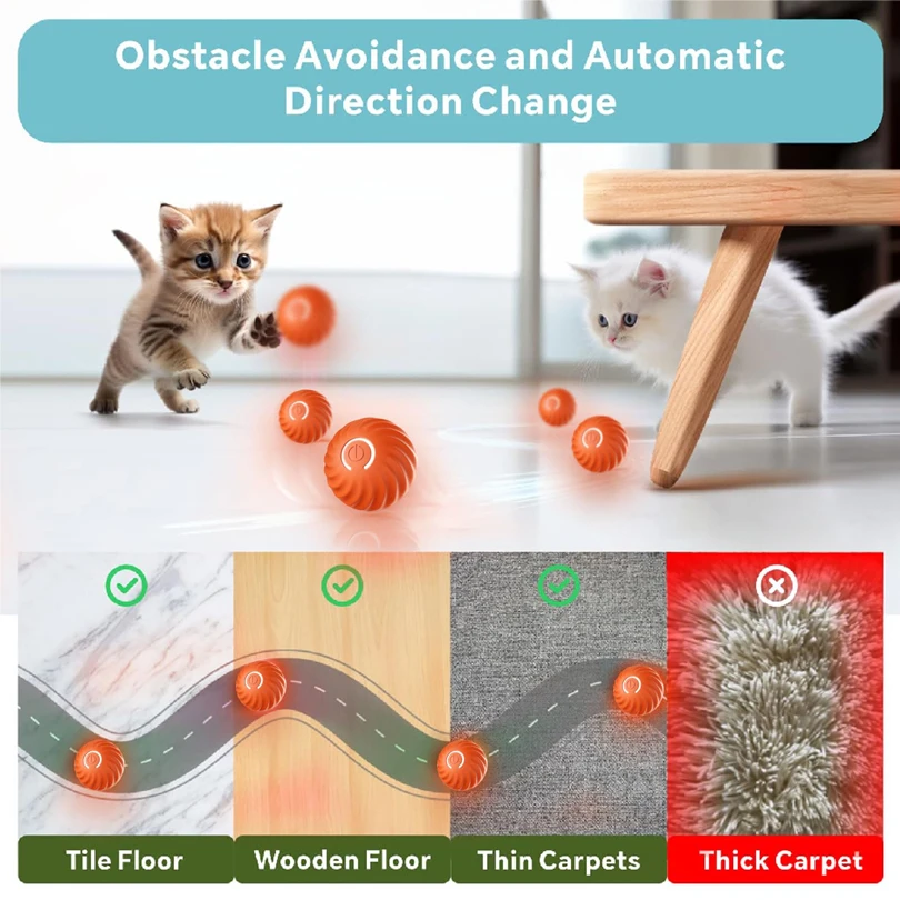 Pet Gravity Smart Dog Toy Ball Automatic Electronic Interactive Training Pet Toy Moving Ball Rechargeable Active Rolling Ball - Image 3