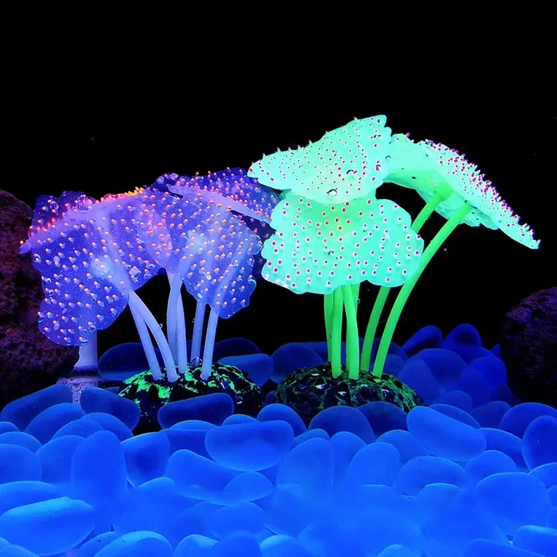 Aquarium Accessories Anemone Weed Fish Accessories Plastic Decorate Decoration Simulate Artificial Glowing Plants Aquatic - Image 14