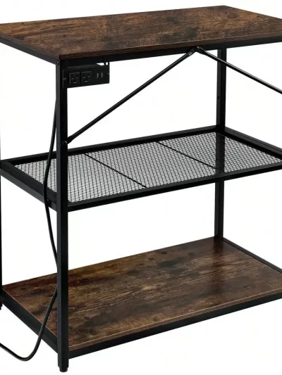10-30Gallon Adjustable Fish Tank Aquarium Stand with Charging Station